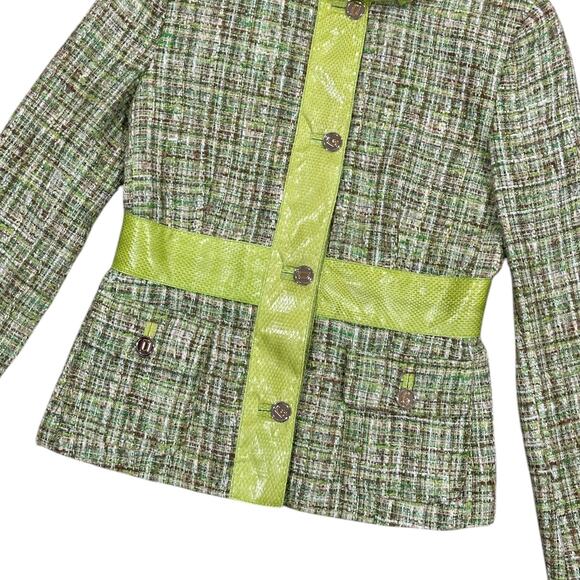 DOLCE & GABBANA Water Snake Green Tweed Boucle Blazer - Picture 10 of 12